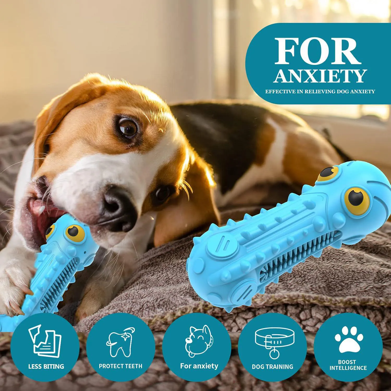 Juguete Chirriante Para Perros Grandes Con Diseño De Pulpo Y Goma Natural