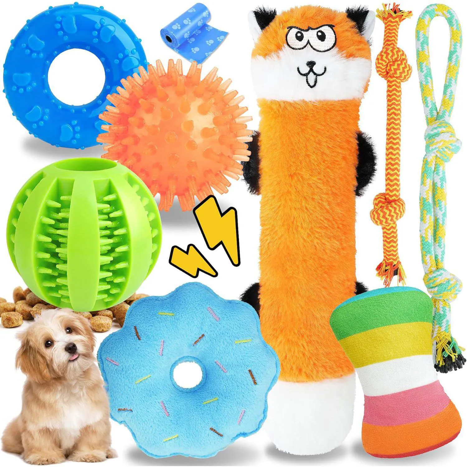 Paquete De Juguetes Para Cachorros Con Dentición Y Juegos Interactivos