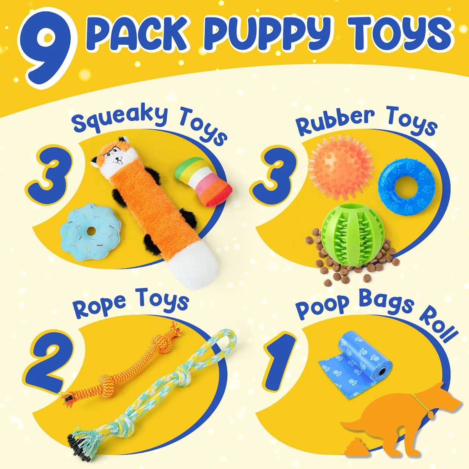 Paquete De Juguetes Para Cachorros Con Dentición Y Juegos Interactivos