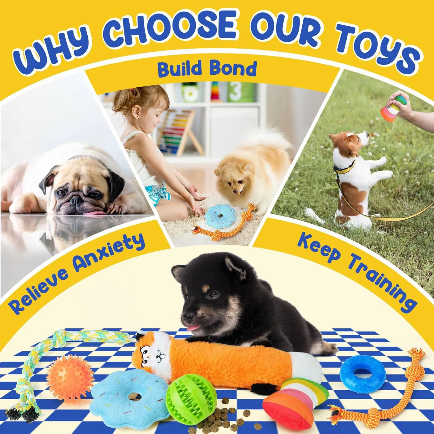 Paquete De Juguetes Para Cachorros Con Dentición Y Juegos Interactivos 7