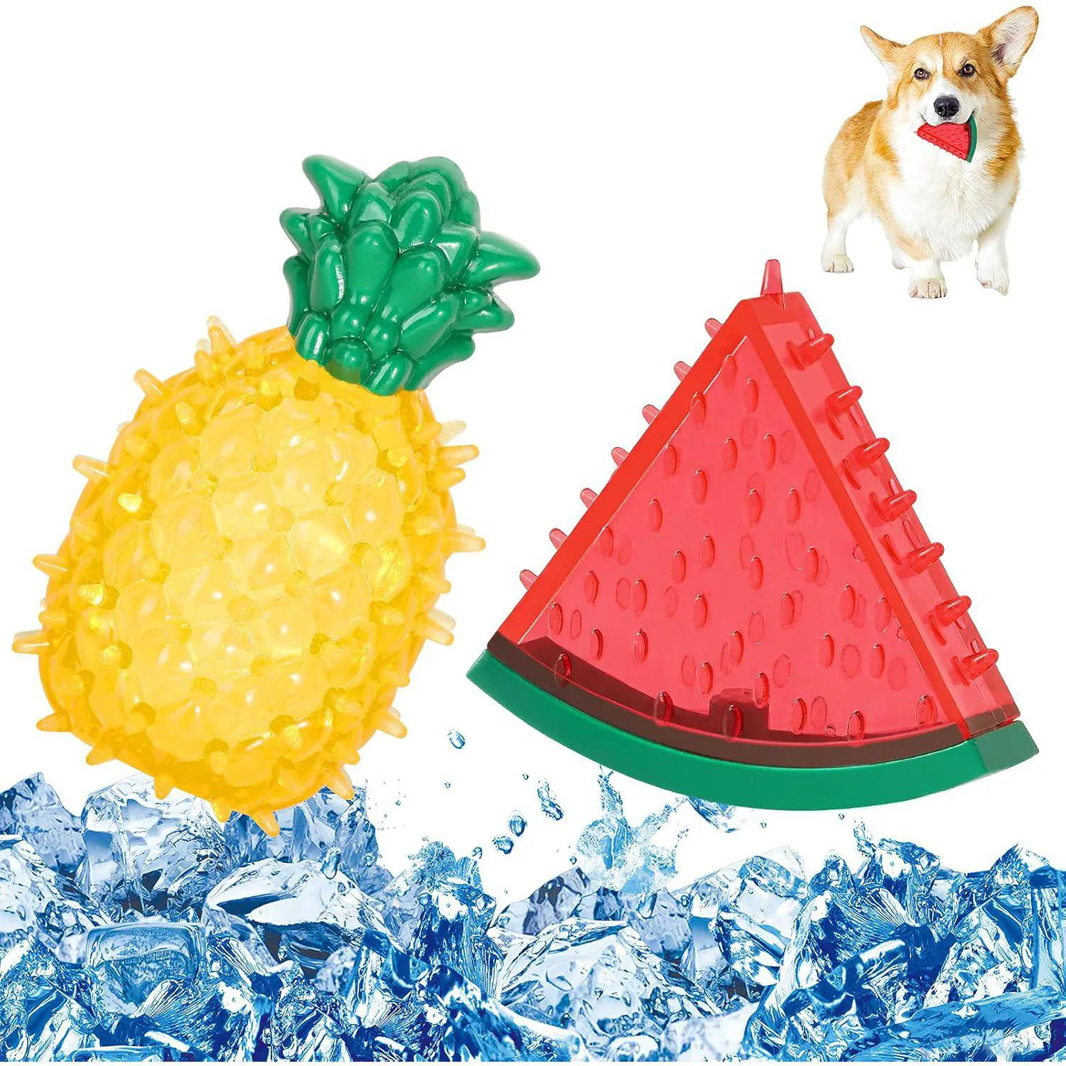 Juguetes Congelables Para Cachorros Con Forma De Sandía Y Piña Para Dentición