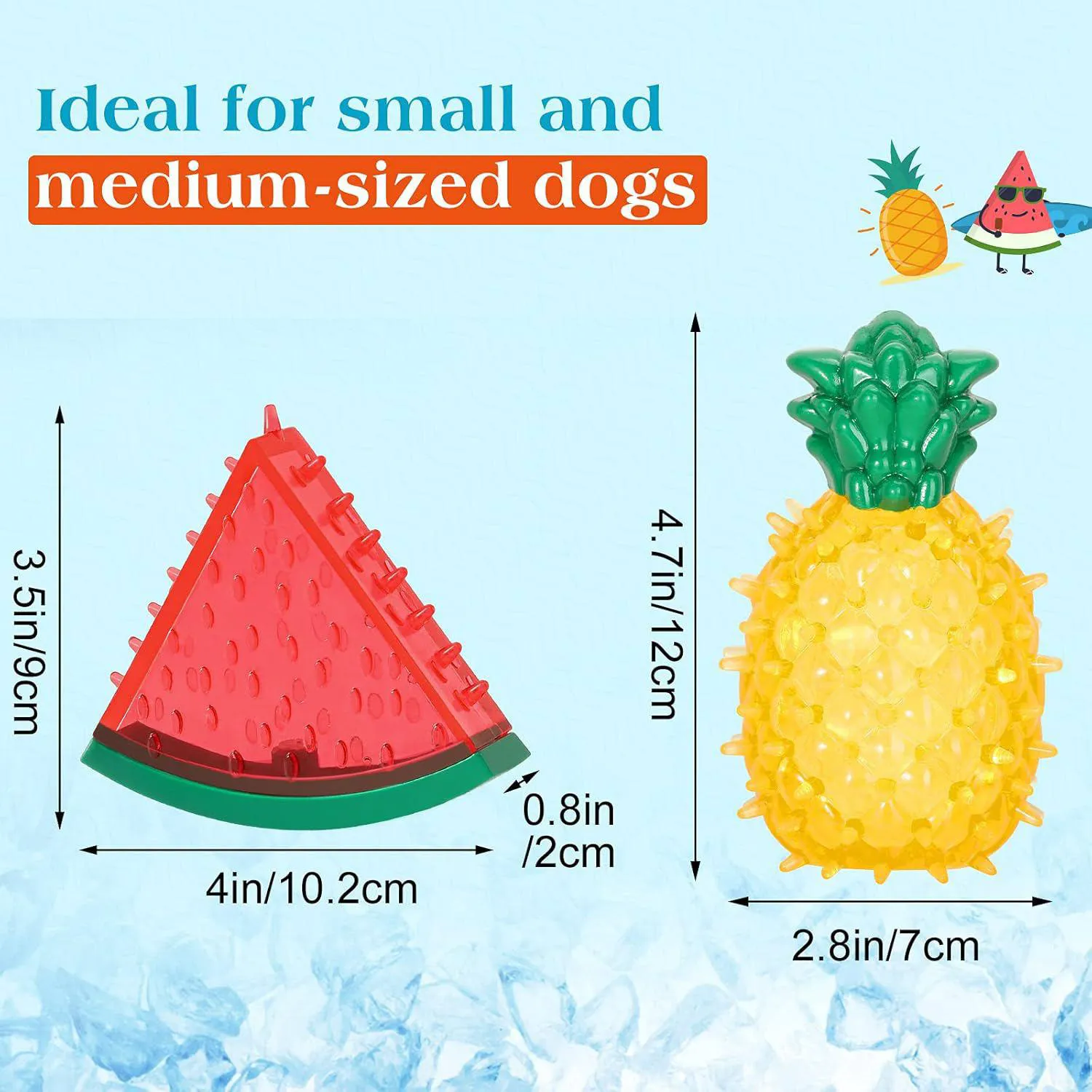 Juguetes Congelables Para Cachorros Con Forma De Sandía Y Piña Para Dentición 7