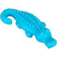 Juguete Dental para Perros con Forma de Cocodrilo y Sabor Refrescante Color Azul