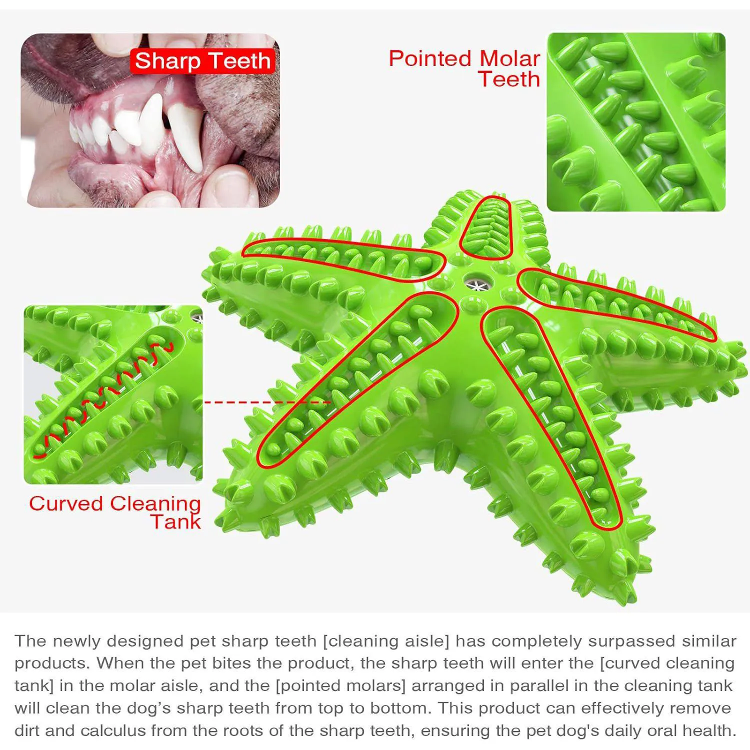 Juguete Interactivo Para Perros Masticadores Agresivos Con Limpieza Dental 3