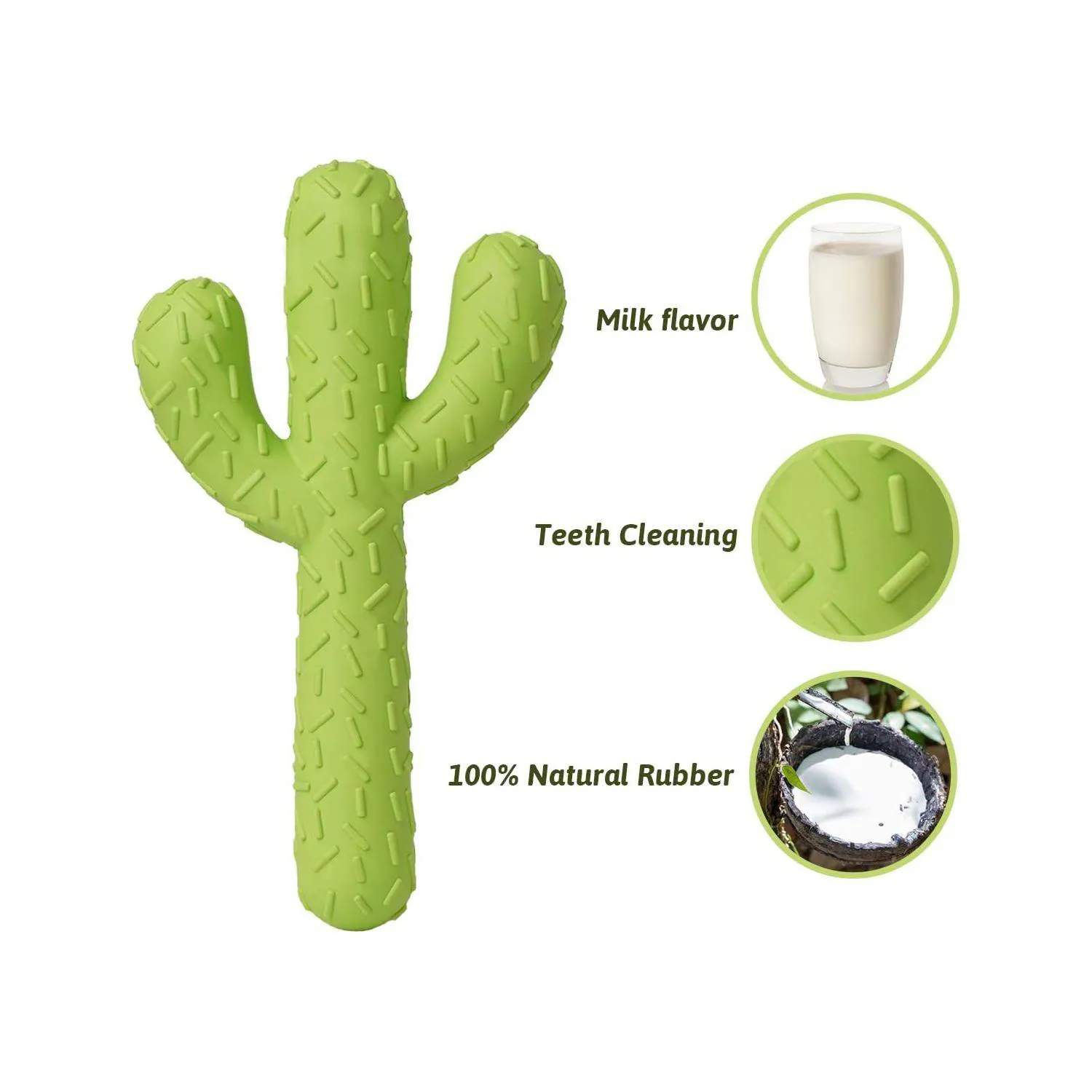 Juguete Masticable Con Forma De Cactus Para Perros Con Sabor A Leche 3