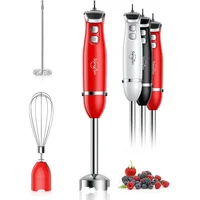 Batidora de Mano Sangcon 3 en 1 400W Acero Blanco Ligera y Compacta