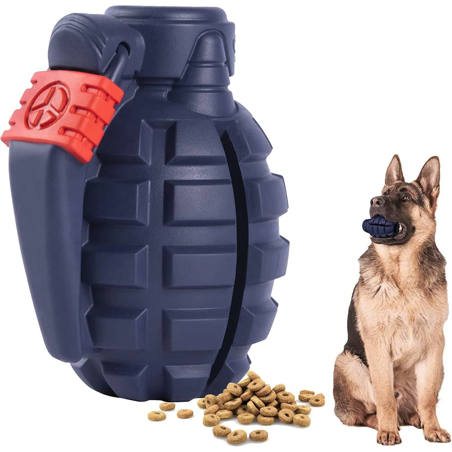 Juguete Para Perros Con Forma De Granada De Goma Resistente Rellenable E Interactivo