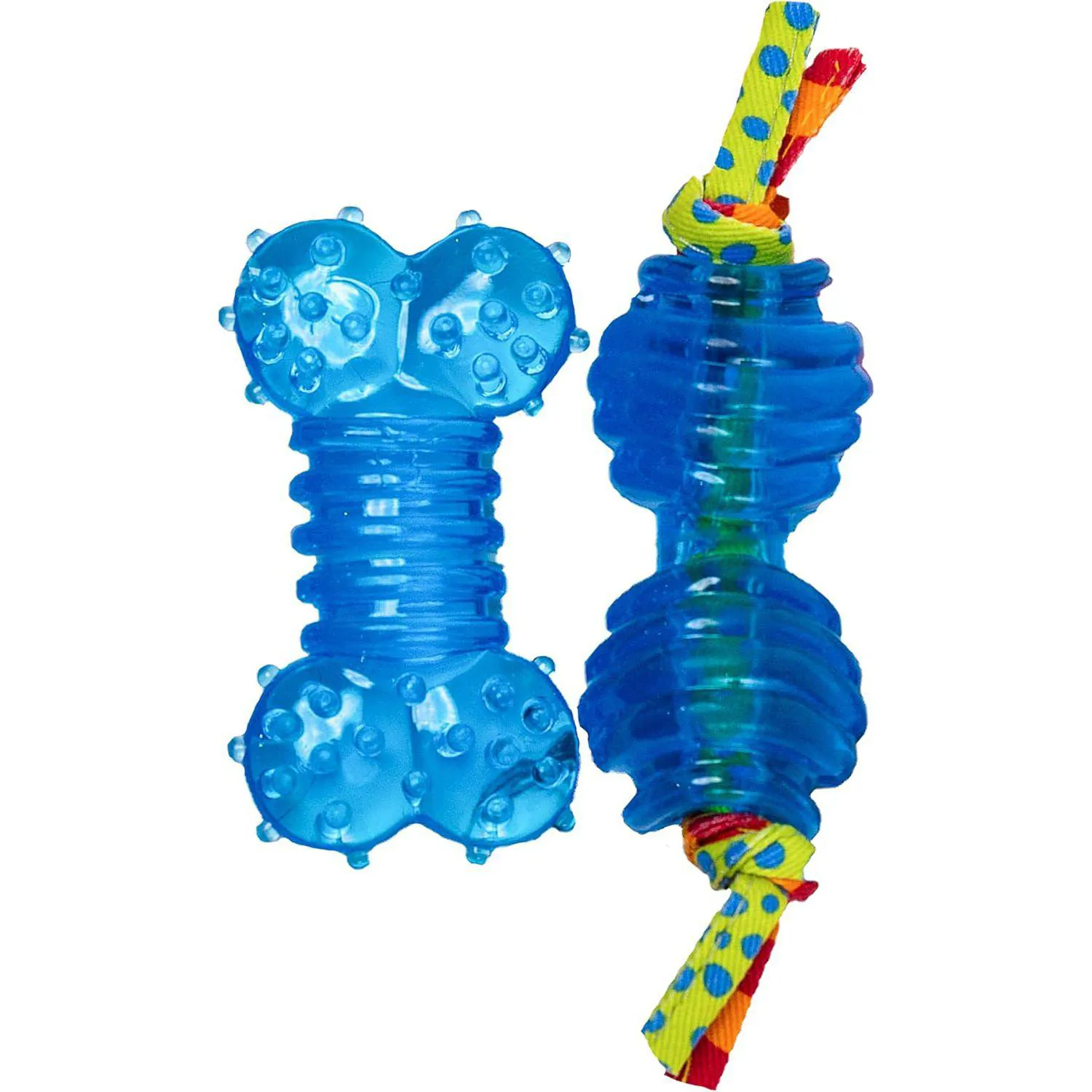 Juguetes Petstages Mini Orka Hueso y Mancuerna para Cachorros Activos