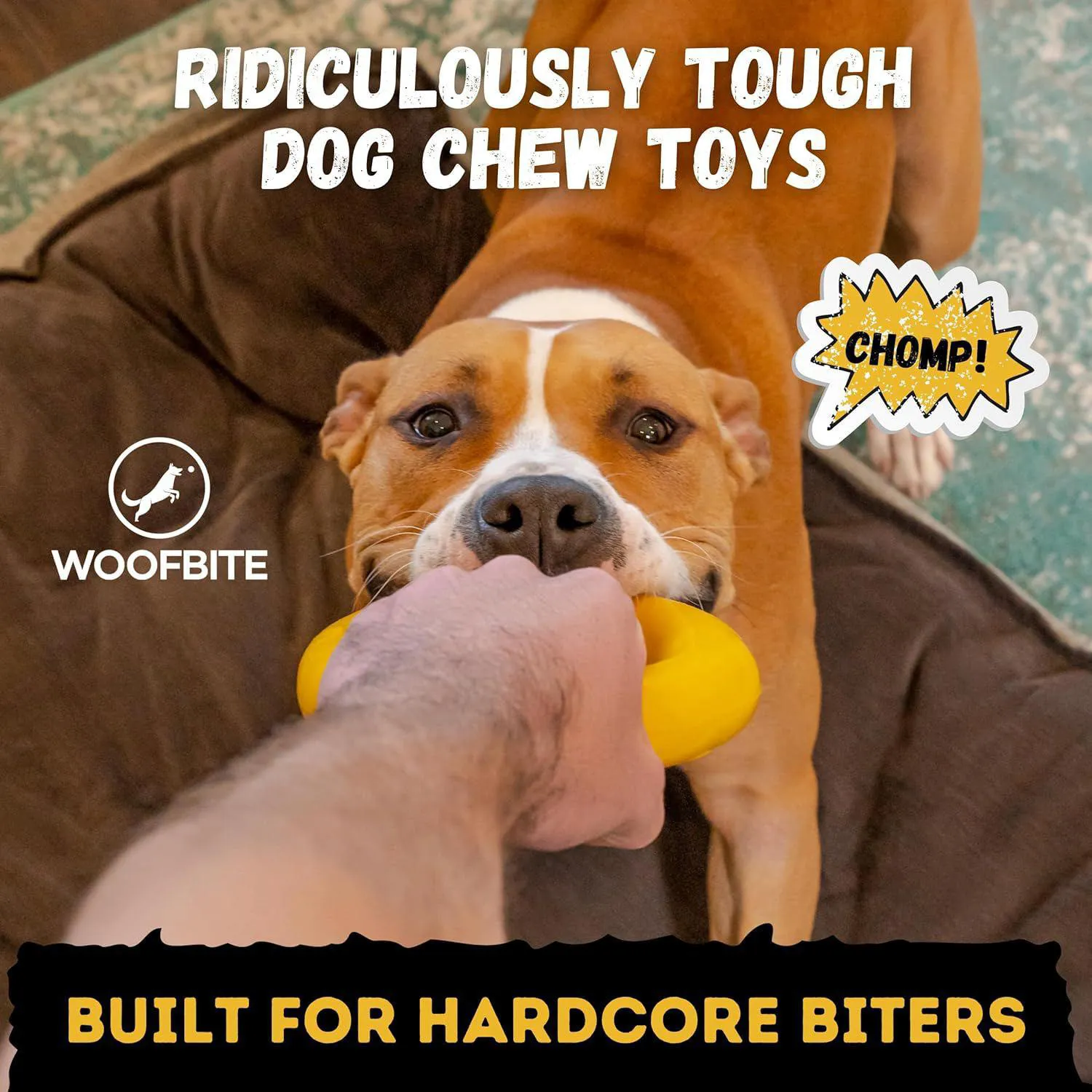 Juguete Masticable Indestructible Para Perros Grandes Con Caucho Natural Seguro 3