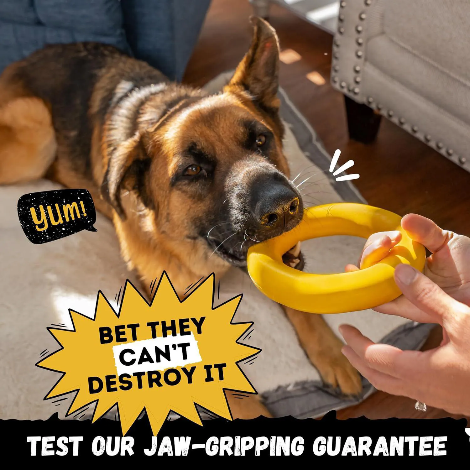 Juguete Masticable Indestructible Para Perros Grandes Con Caucho Natural Seguro 5