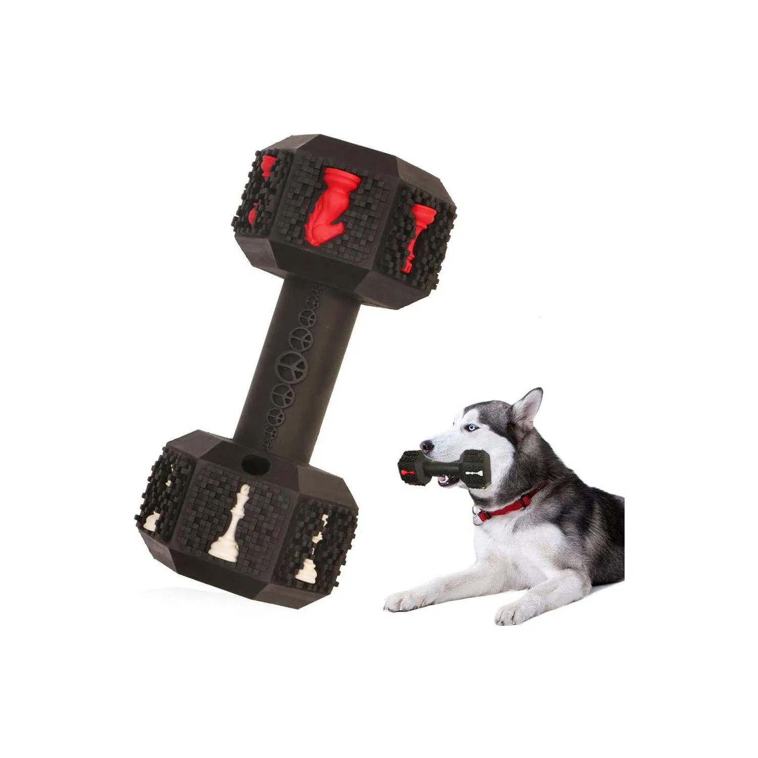 Juguete Resistente Para Perros Grandes Con Diseño De Mancuerna Y Limpieza Dental
