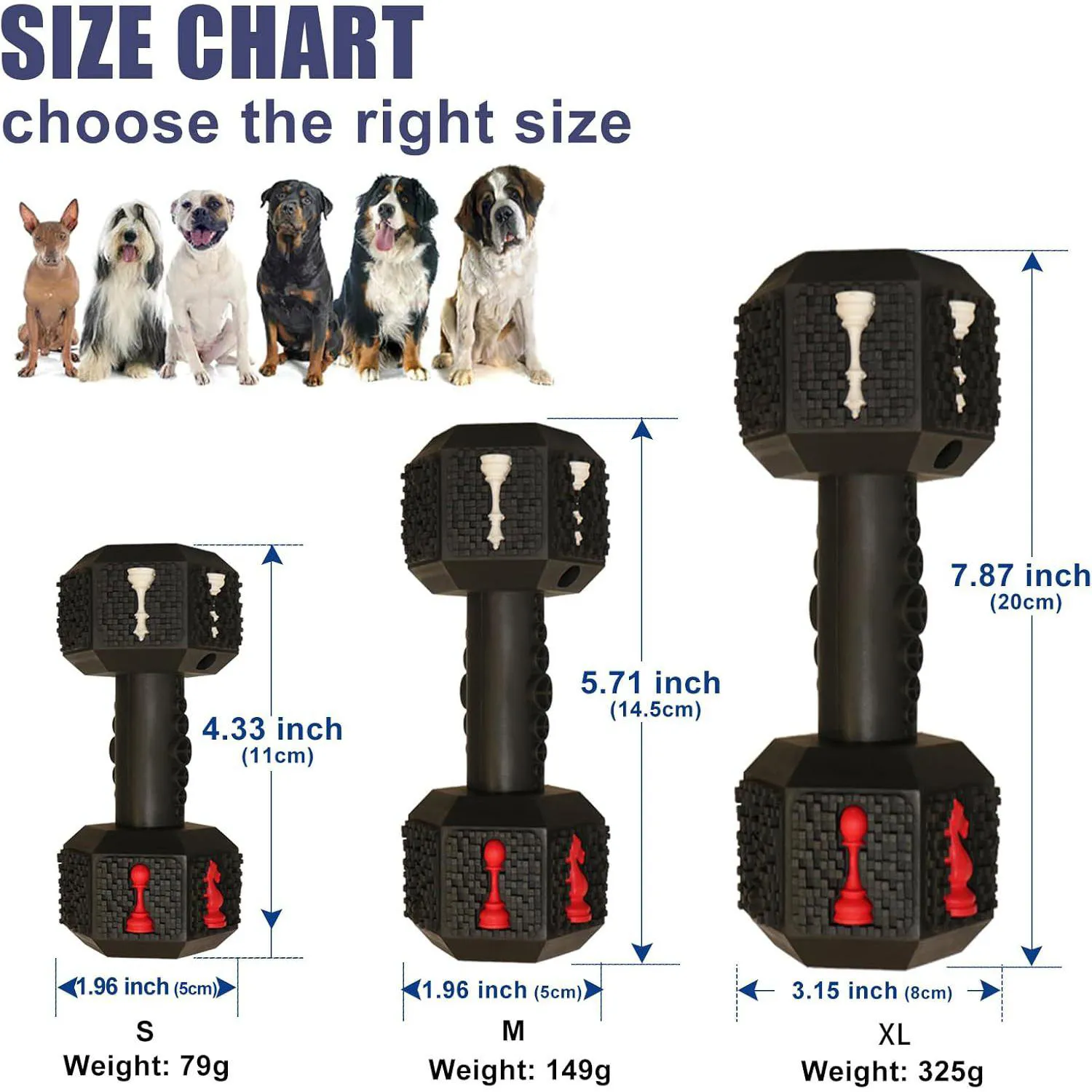 Juguete Resistente Para Perros Grandes Con Diseño De Mancuerna Y Limpieza Dental