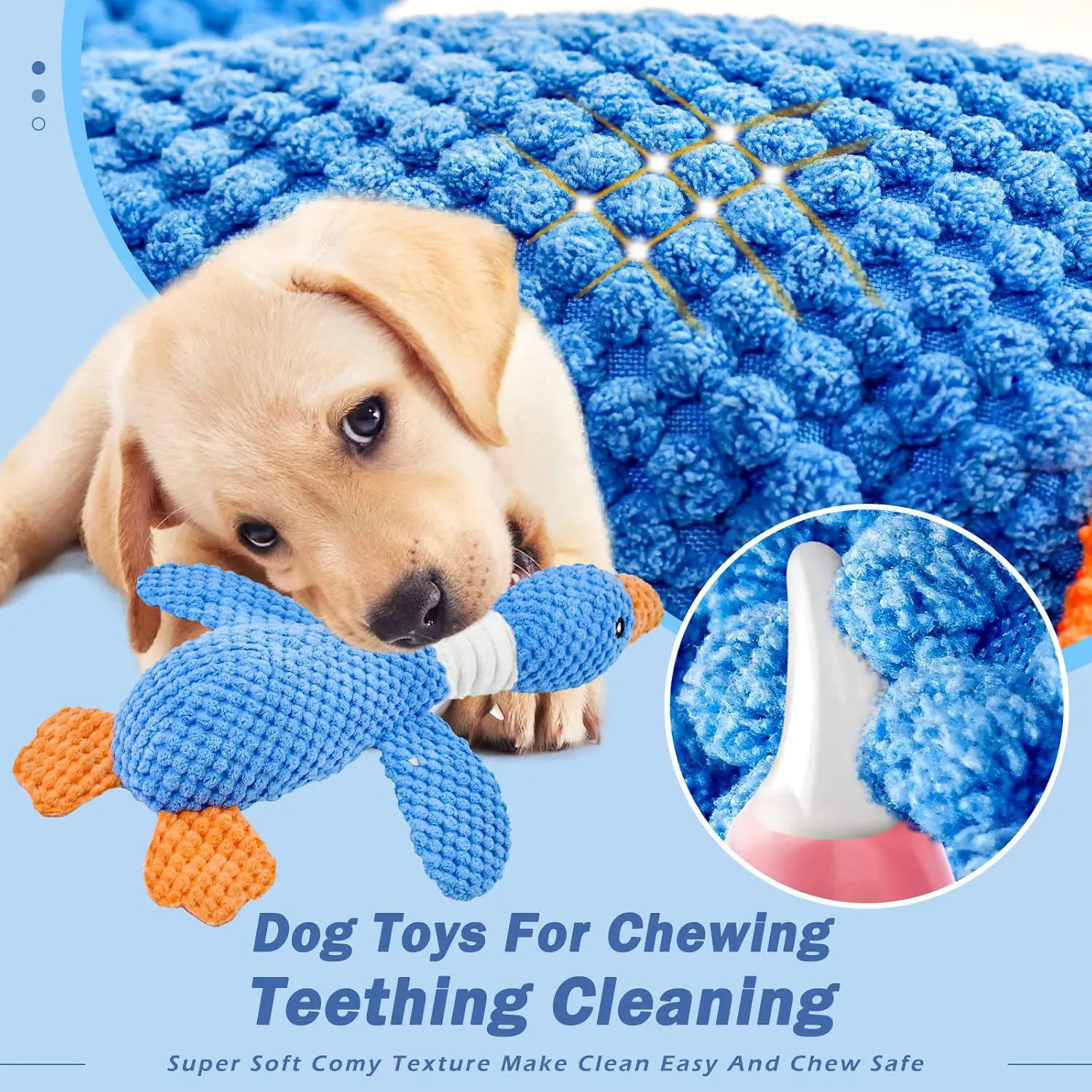 Paquete De Juguetes De Felpa Para Perros Con Diseño De Ganso Resistente Y Chirriante 4
