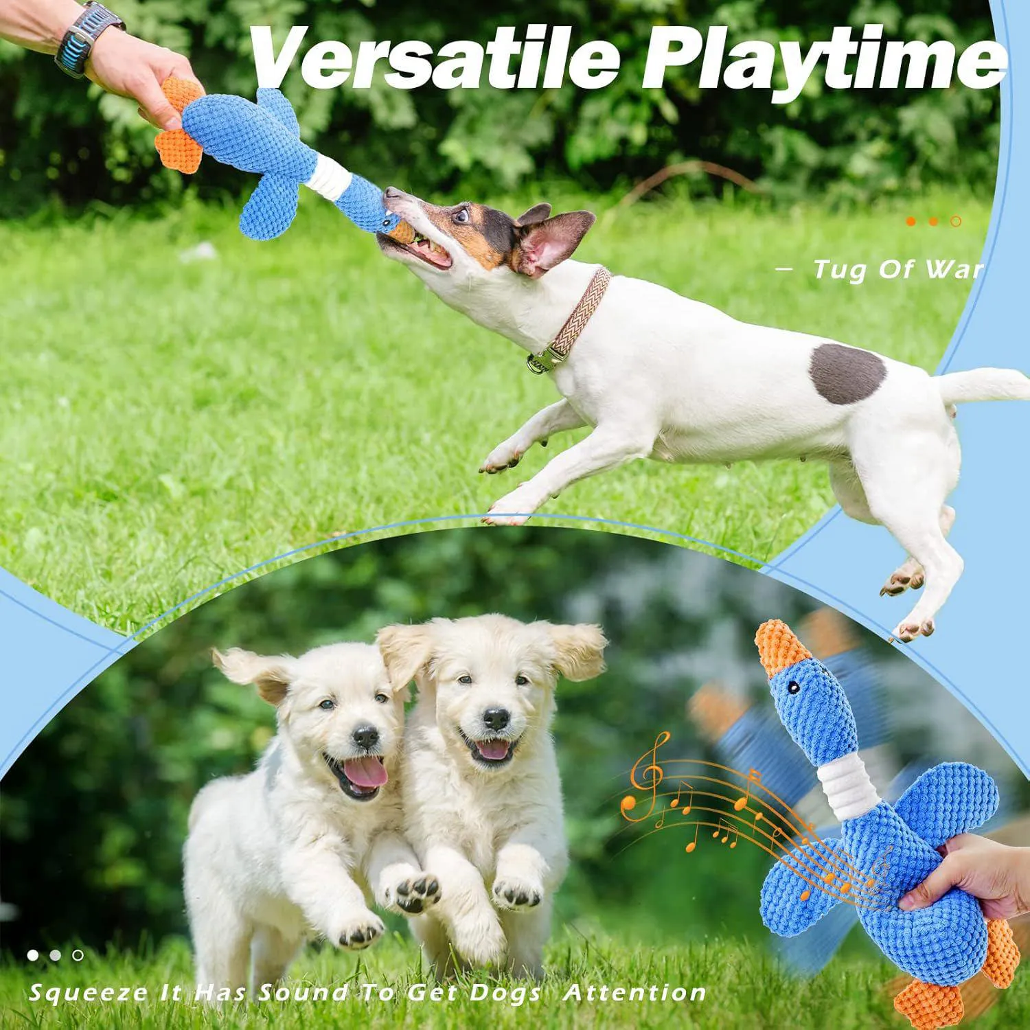 Paquete De Juguetes De Felpa Para Perros Con Diseño De Ganso Resistente Y Chirriante 8