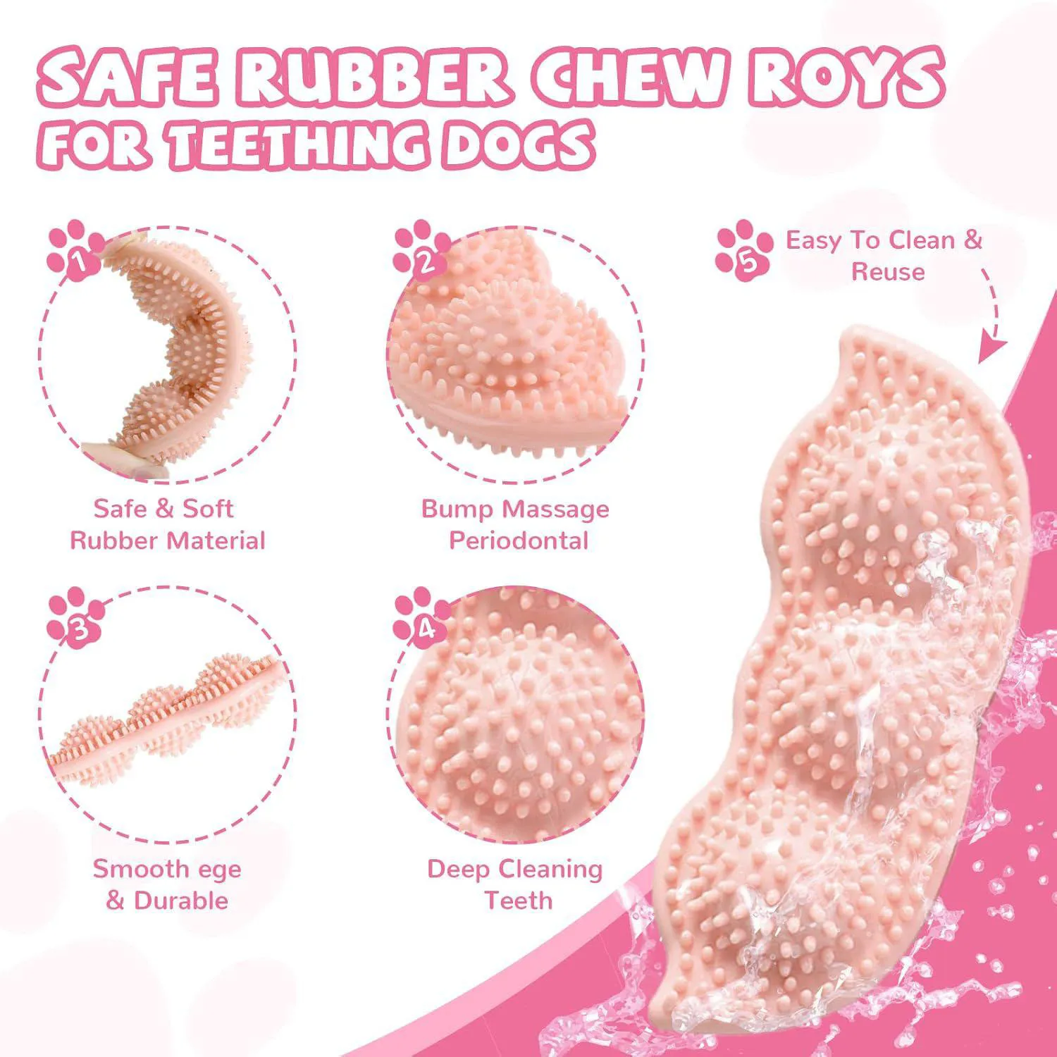 Paquete De Juguetes Para Cachorros Con Dentición Segura Y Diseño Interactivo 3