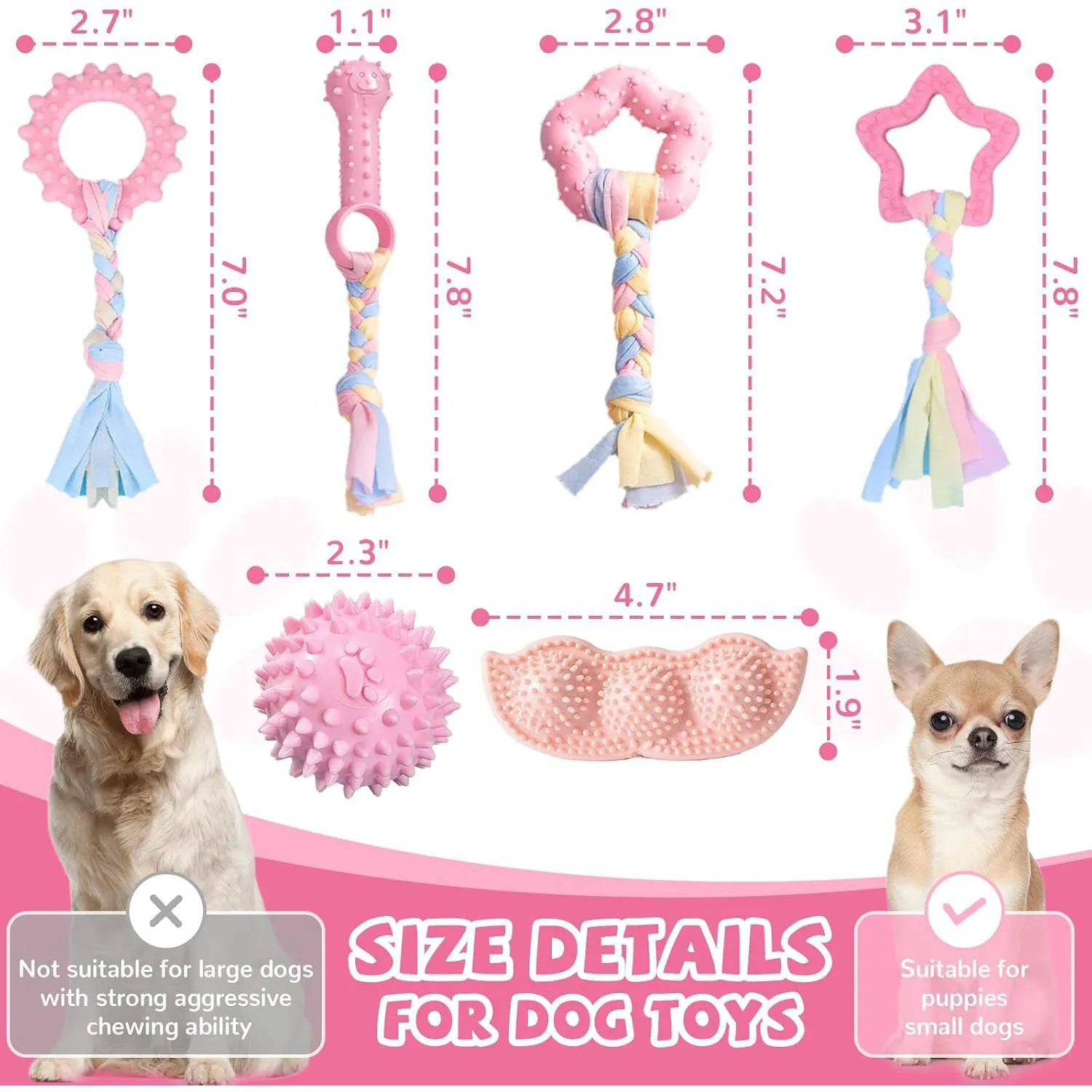 Paquete De Juguetes Para Cachorros Con Dentición Segura Y Diseño Interactivo 6