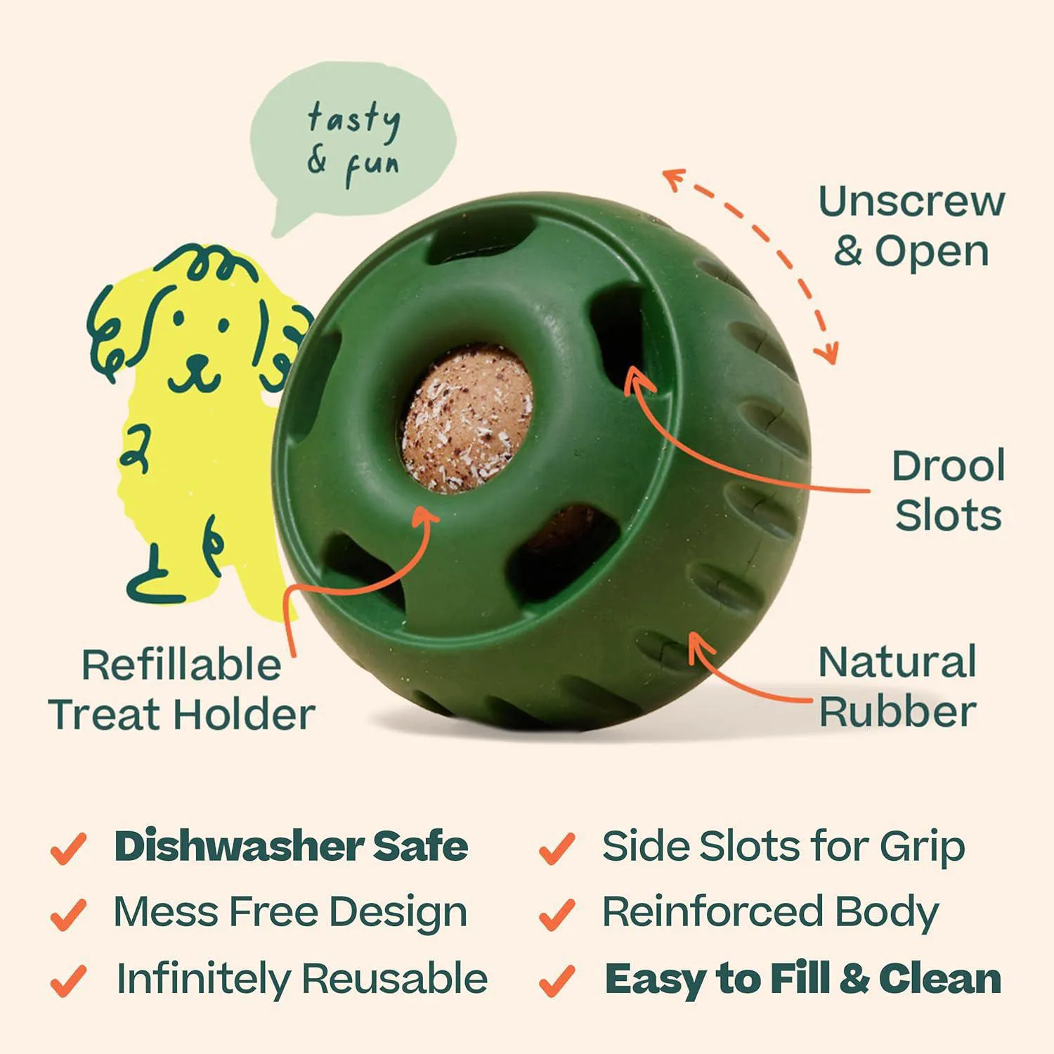 Juguete Interactivo Para Perros Pupsicle Rellenable Seguro Y De Larga Duración 3