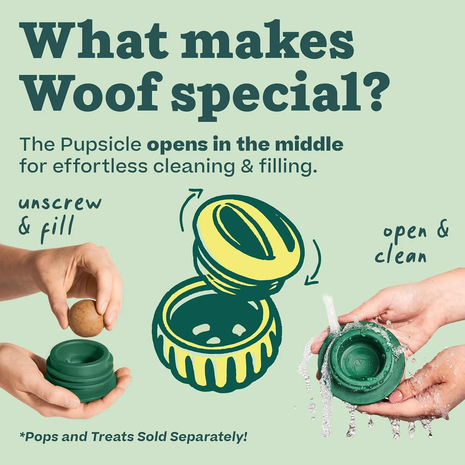 Juguete Interactivo Para Perros Pupsicle Seguro Duradero Y Fácil De Limpiar