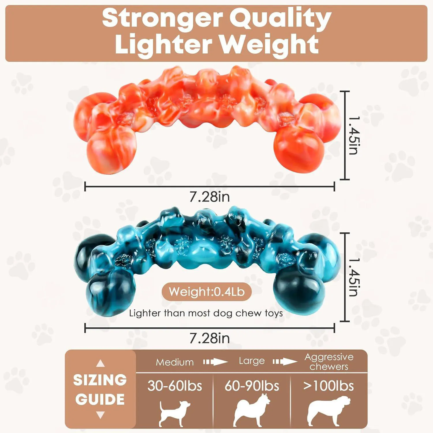 Juguete Resistente Para Perros Masticadores Agresivos Con Sabor A Leche 4