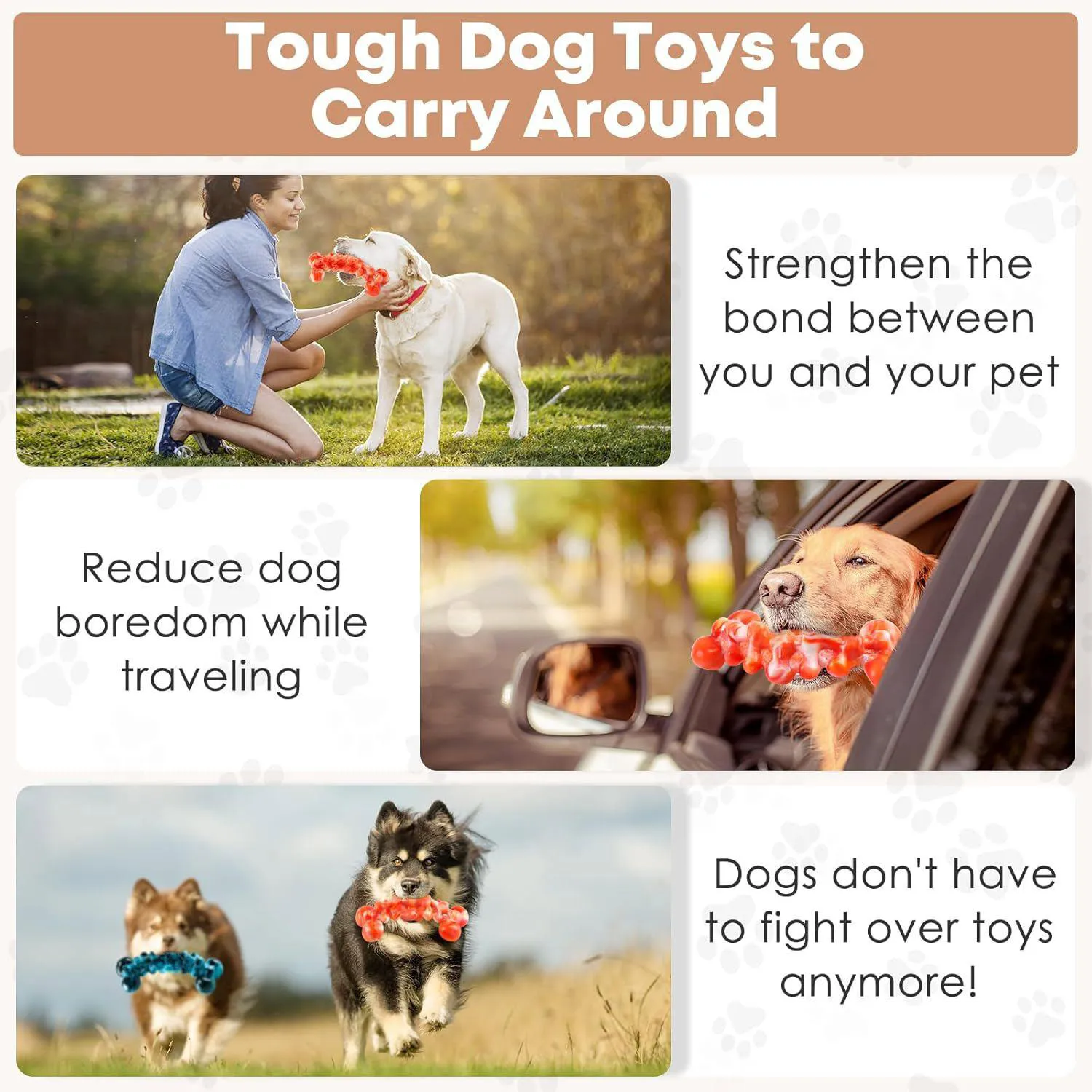 Juguete Resistente Para Perros Masticadores Agresivos Con Sabor A Leche 7