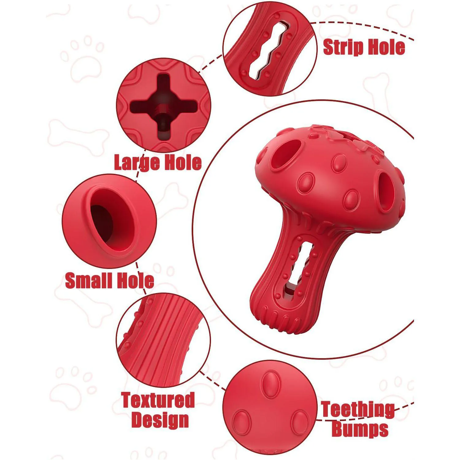 Juguete Interactivo Para Perros Con Forma De Hongo Y Dispensador De Golosinas 6