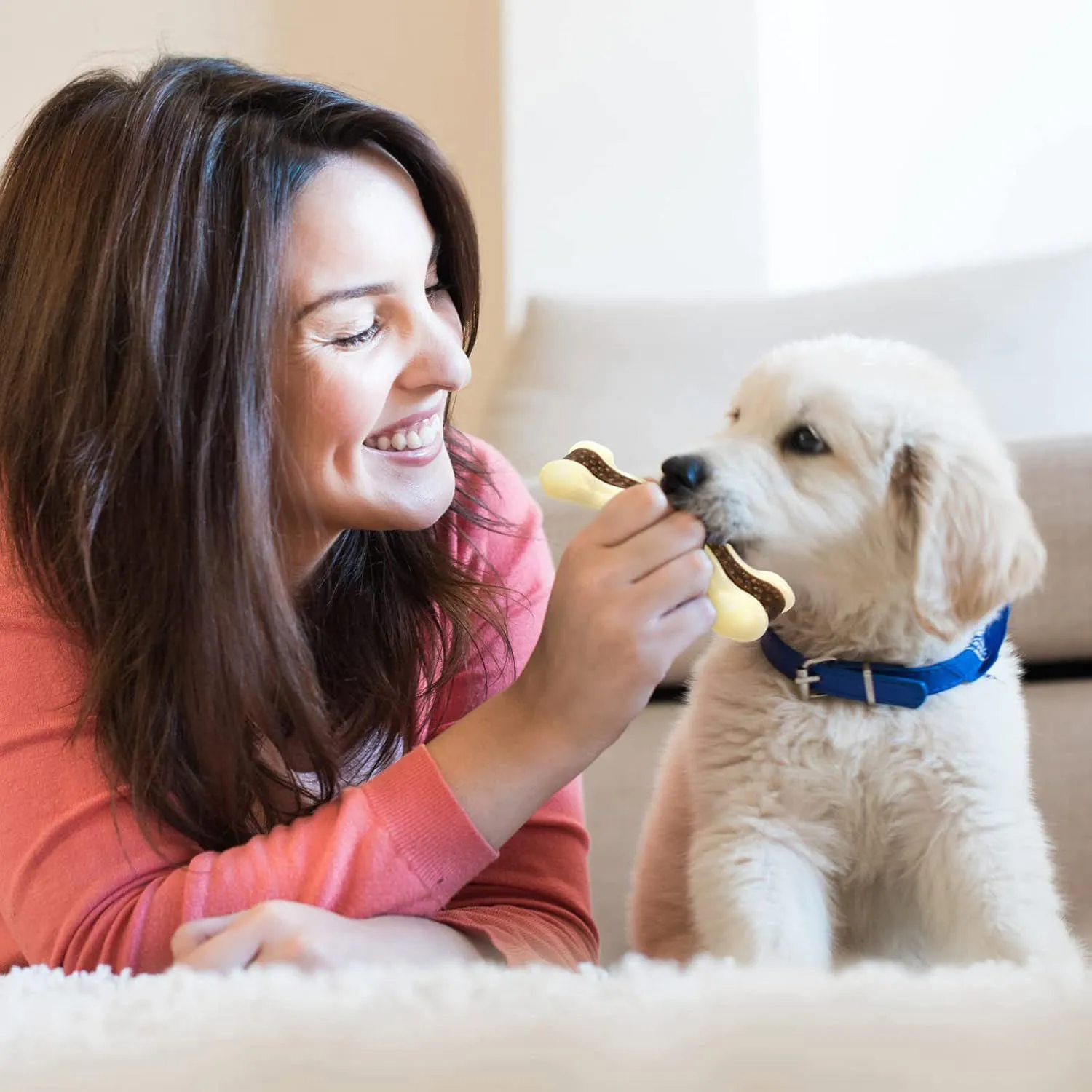 Juguetes Masticables Para Perros Con Sabor A Carne Paquete De Dos Huesos Resistentes 5