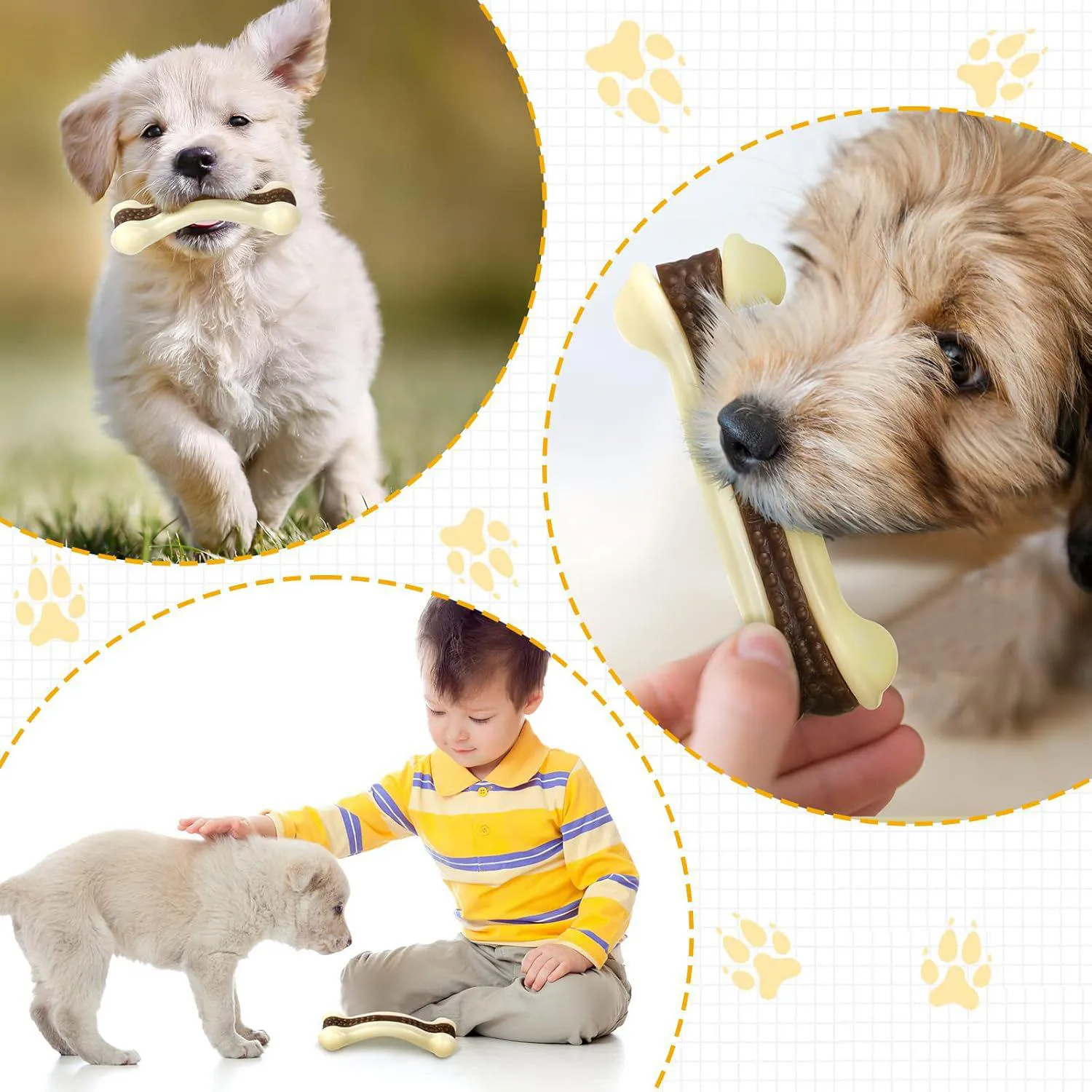 Juguetes Masticables Para Perros Con Sabor A Carne Paquete De Dos Huesos Resistentes 6