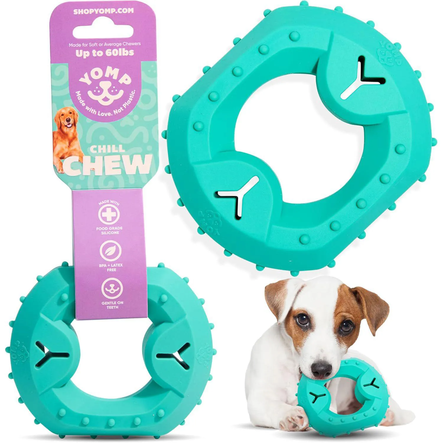 Juguete Para Perros Yomp ChillChew Que Se Congela Y Alivia La Dentición