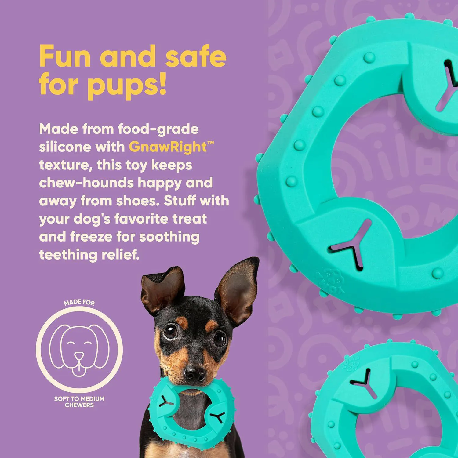 Juguete Para Perros Yomp ChillChew Que Se Congela Y Alivia La Dentición 3