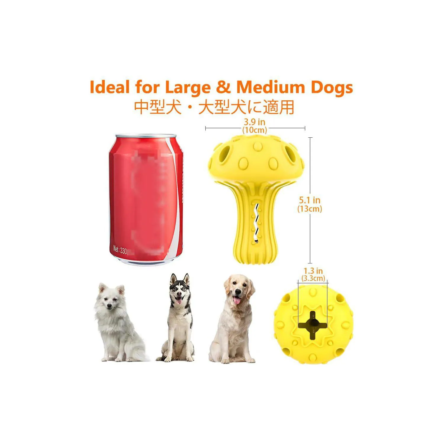 Juguete Para Perros Con Dispensador De Golosinas De Goma Resistente E Interactivo 6