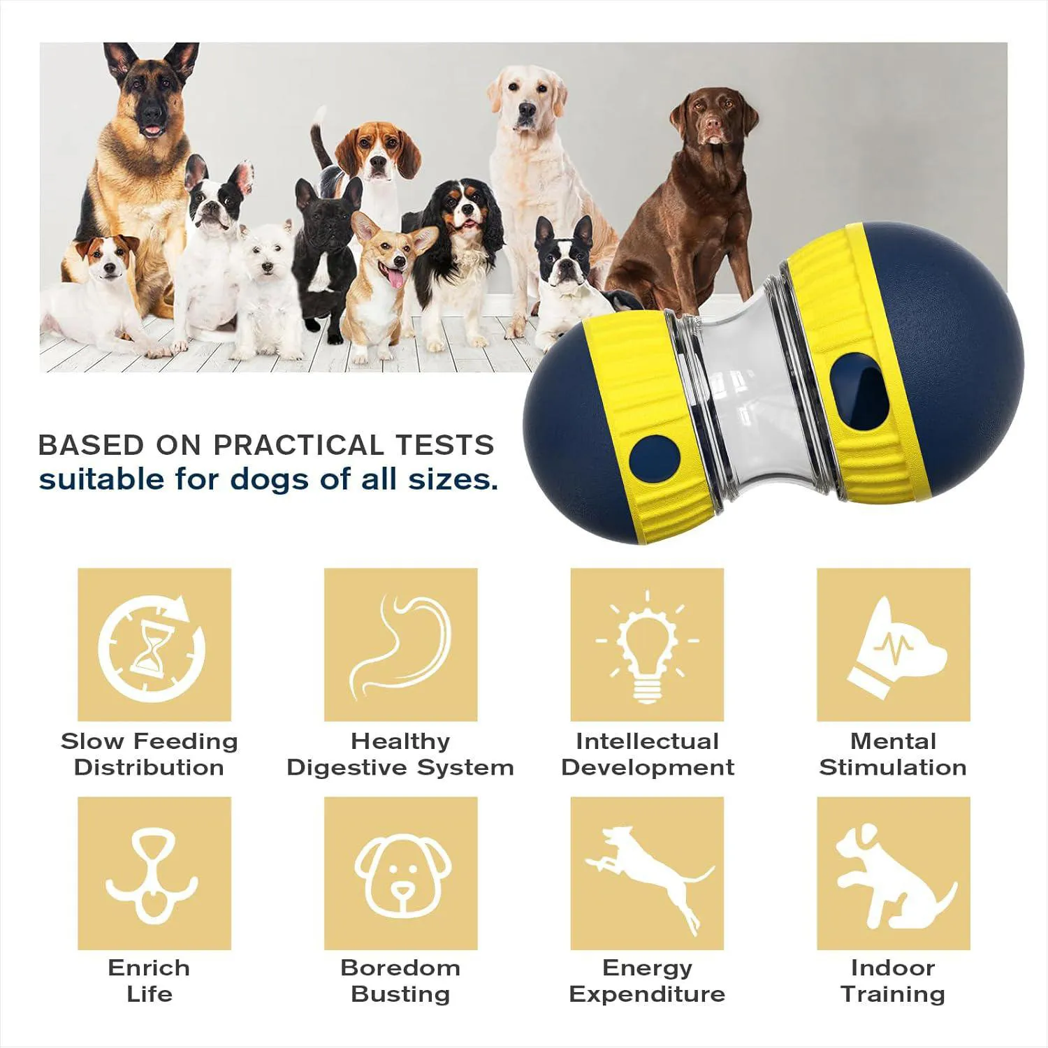 Juguete Interactivo Para Perros Con Dispensador De Golosinas Seguro Y Resistente