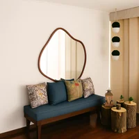 Espejo Irregular Tahiti 90X100 Cm Marco Mdf Oro Rosa