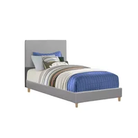 Base Cama con Espaldar Sencillo Infantil Nino 100x190x115 Gris