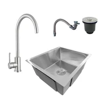 Combo Lavaplatos 51*45cm+griferia Plat.canella+accesorios