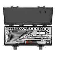 Juego de Copas 36 Piezas mm 6 Puntos Cdt 3/8" y Llaves Corona Fija con Estuche Force 3361