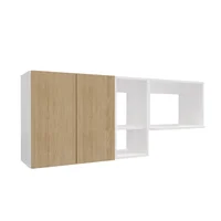 Gabinete Superior De Cocina Bertolini En Mdp 60X150X35Cm Con Portavasos Y Locero Rovere