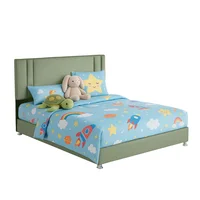 Base Cama con Espaldar Sencillo Infantil Lupe 100x190x130 Verde