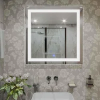 Espejo De Baño Altair 80X80Cm Con Luz Led Profesional Blanca