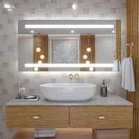 Espejo De Baño Ara 60X120Cm Con Luz Led Profesional Blanca