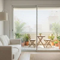 Pelicula Decorativa Persiana Degrade Blanca 0.4x2m