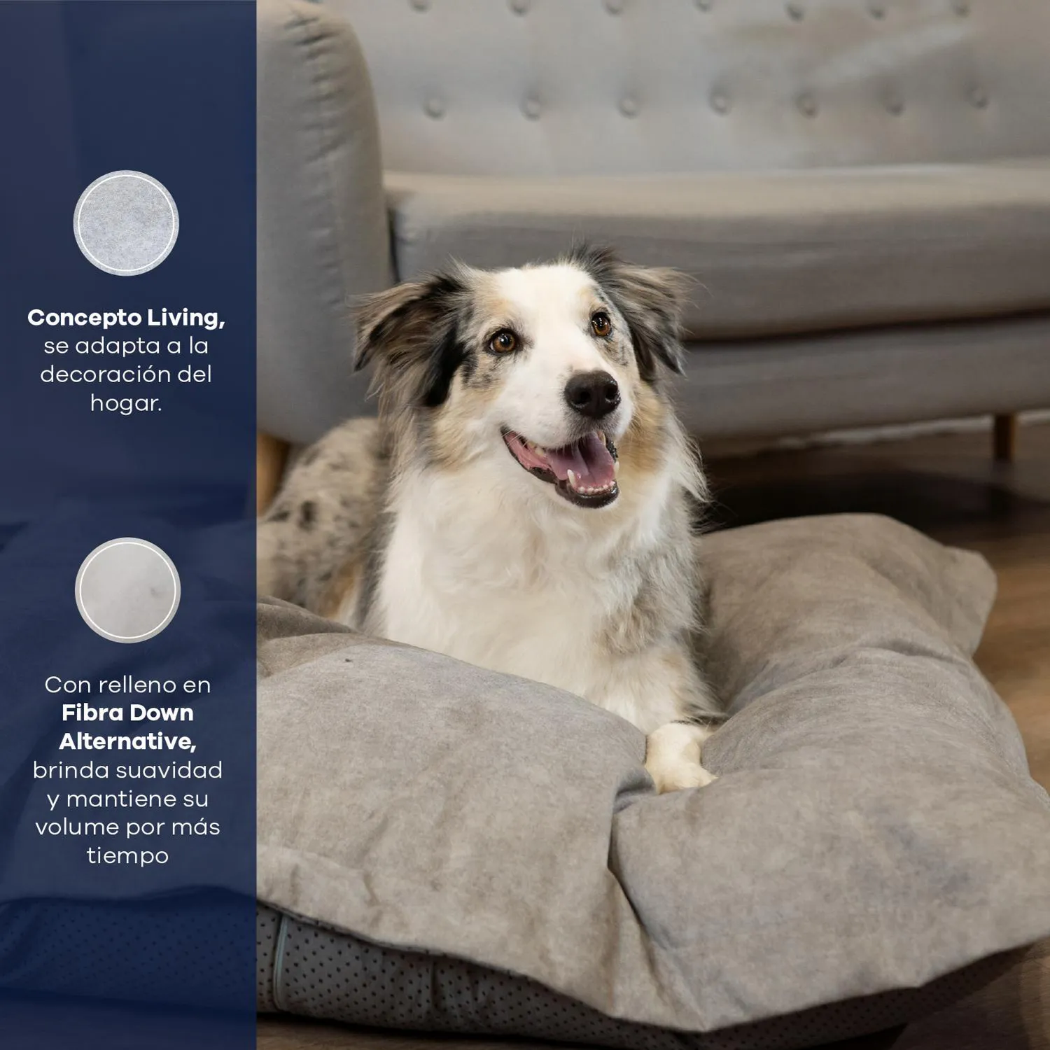 Cama para Perros Cozy Puff Mediana 60x60x15