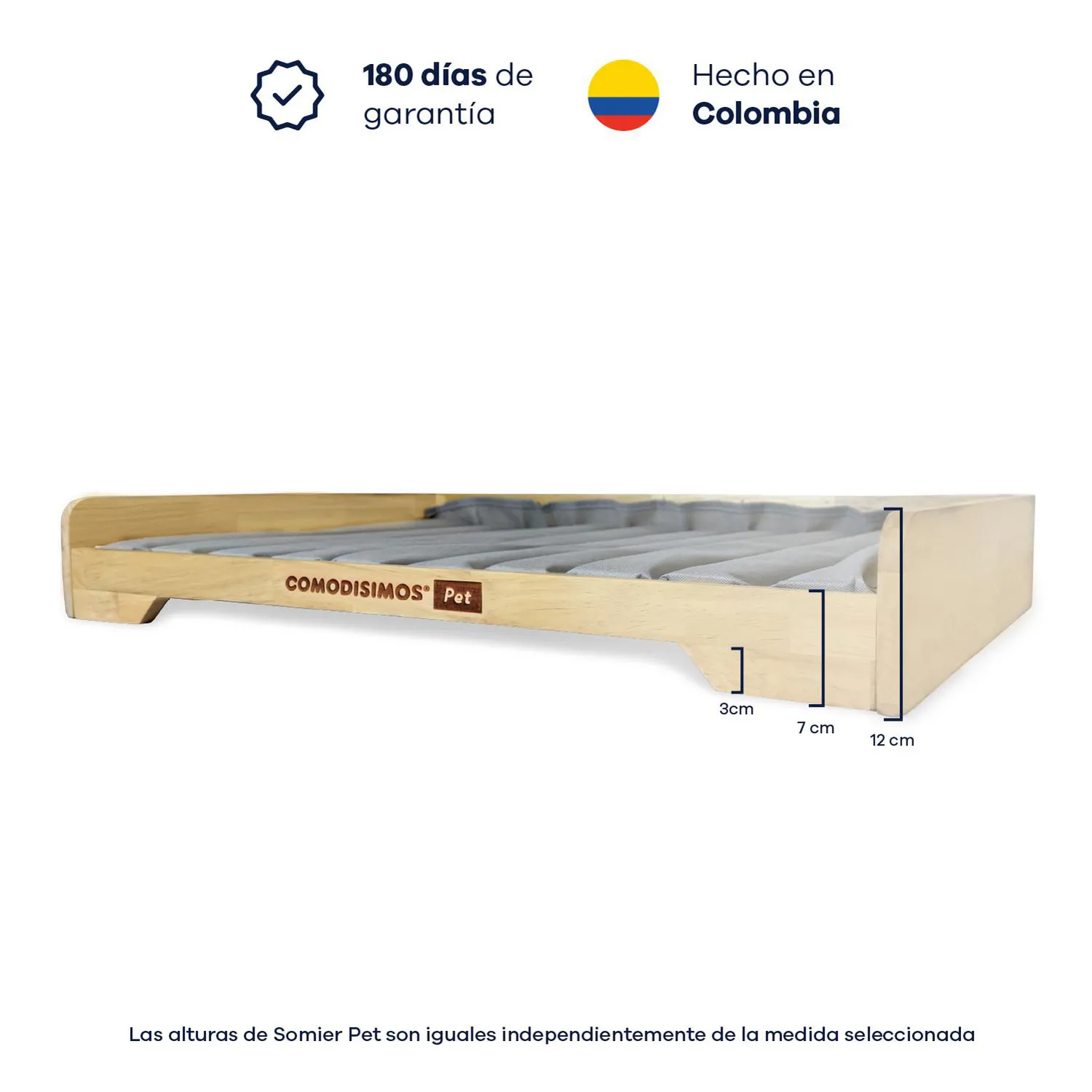Base Cama para Perros Sommier Pet Mediano 50x80x15 3