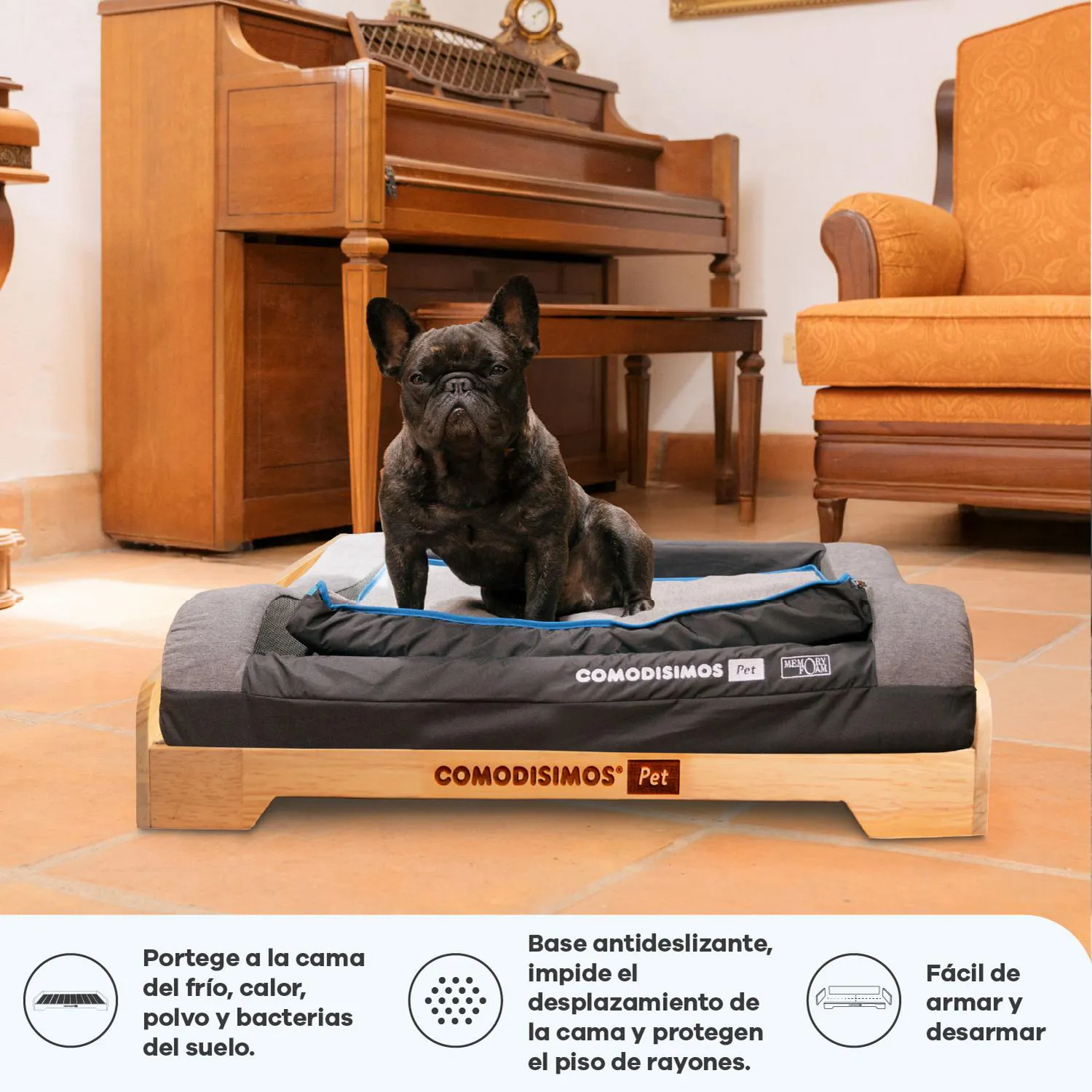 Base Cama para Perros Sommier Pet Mediano 50x80x15 4