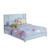 Base Cama con Espaldar Semidoble Infantil Lupe 120x190x130 Azul Cielo