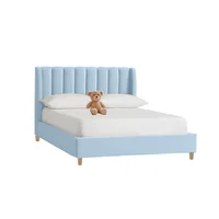 Base Cama con Espaldar + Colchon Semidoble Infantil Bony 120x190x115 Azul Cielo
