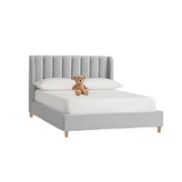 Base Cama con Espaldar + Colchon Semidoble Infantil Bony 120x190x115 Gris