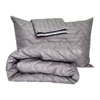 Protector De Colchón Acolchado Cama Sencilla + Fundas De Almohada Gris