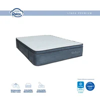 Colchon con Pillow Relax Cama Semidoble 120x190x28cm con Resortes Firmeza Intermedia Vital Rest