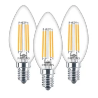 Set de 3 Bombillo Led Tipo Vela E14 Vintage