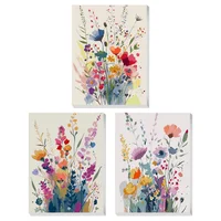 Paquete De Tres Pinturas Por Números Aestalrcus Flores Silvestres Con Marco De Madera